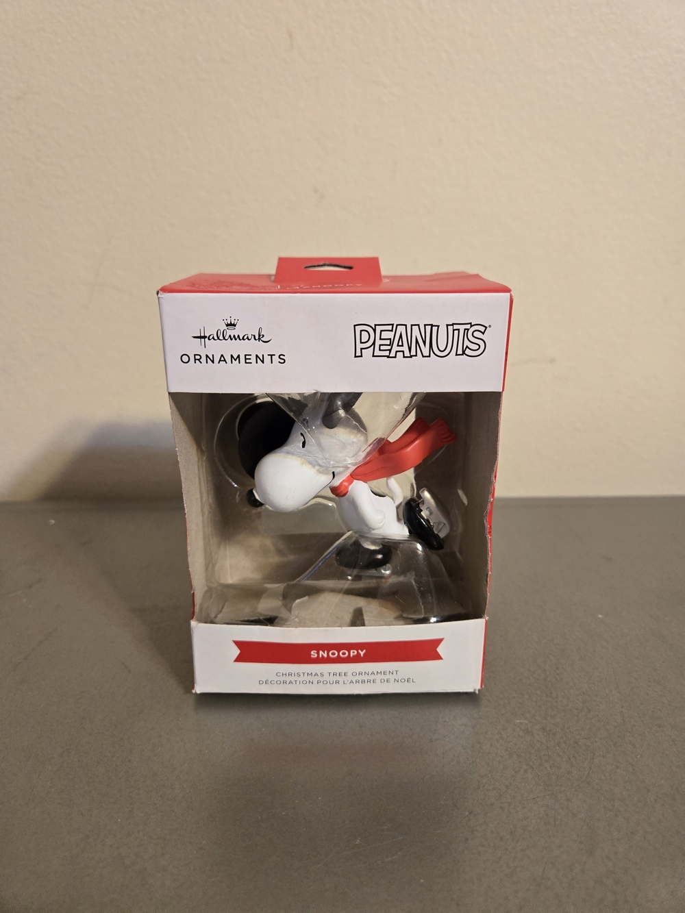 Hallmark Peanuts Snoopy on Ice Skates Christmas Tree Ornament